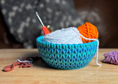 Handcrafted 3D Printed Knitted Bowl | 6.5" Diameter | Home Decor Accent
