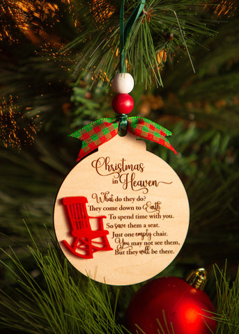 Christmas In Heaven Rocking Chair Christmas Ornament