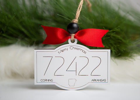 Zip code Christmas Ornament!