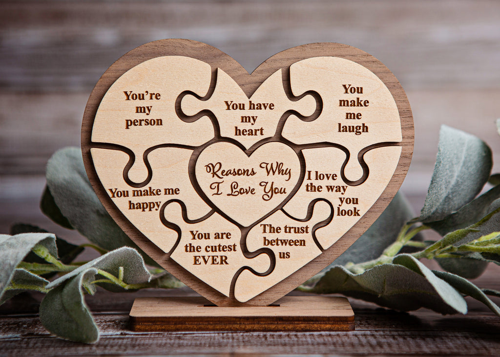 Heart Puzzle - Reasons Why I Love You – Malone Custom Designs