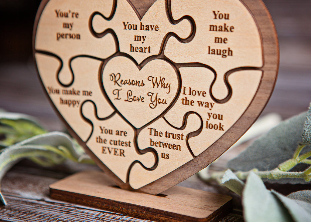 Heart Puzzle - Reasons Why I Love You – Malone Custom Designs