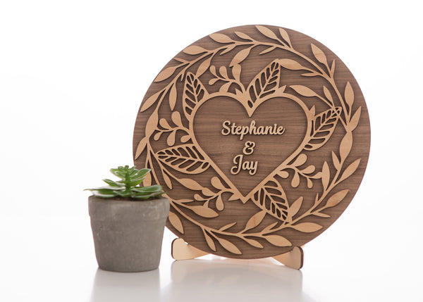 Layered Personalized Heart Plaque