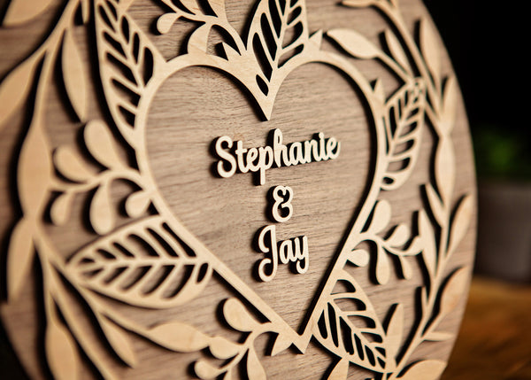Layered Personalized Heart Plaque